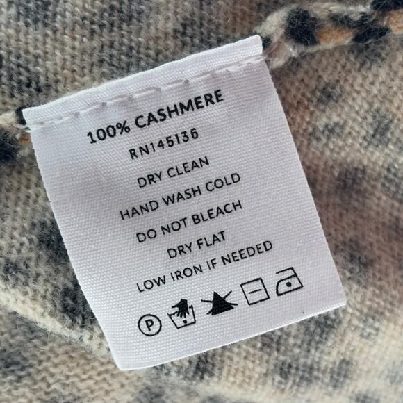 Soft by Naadam Leopard Cashmere Longline Open Front Duster Sweater - Picture 9 of 9